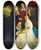 Triptych art skateboard deck of Juan Cordero Portrait Of The Daughters Of Manuel Cordero by Juan Cordero (1824-1884)