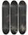 Triptych art skateboard deck of Rembrandt Van Rijn The Entombment_2 by Rembrandt Van Rijn (1606-1669)