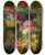 Triptych art skateboard deck of Georgius Jacobus Johannes Van Os Elaborate Still Life Of Flowers And Fruit Resting On A Stone Ledge A Wooded Landscape Beyond by Georgius Jacobus Johannes Van Os (1782-1861)