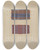Triptych art skateboard deck of Paul Kelly Textile Samples_1 by Paul Kelly