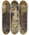 Triptych art skateboard deck of Adolphe Monticelli Preparing For The Soiree by Adolphe Monticelli (1824-1886)