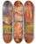 Triptych art skateboard deck of Pierreauguste Renoir Odalisque With Tea Set Odalisque La Thire by Pierre-Auguste Renoir (1841-1919) Triptych art skateboard deck of Pierreauguste Renoir Odalisque With Tea Set Odalisque La Thire by Pierre-Auguste Renoir (1841-1919)