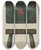 Triptych art skateboard deck of Albert Levone Footstool by Albert Levone (20-)