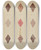 Triptych art skateboard deck of Eleanor Gausser Patches From Quilt by Eleanor Gausser