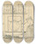 Triptych art skateboard deck of Leonard Leslie Brooke Pig Sits By The Fire On The Wolf Rug by Leonard Leslie Brooke (1862-1940)