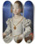Triptych art skateboard deck of Agnolo Bronzino Bia Di Cosimo De Medici by Agnolo Bronzino (1503-1572)