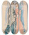 Triptych art skateboard deck of Magnus Enckell Sketch For The Stained Glass Window Christus Resurrexit In Pori Church by Magnus Enckell (1870-1925)