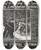 Triptych art skateboard deck of Rachael Romero Its Raining In Zimbabwe by Rachael Romero (1953)