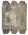 Triptych art skateboard deck of Philipp Jakob Becker Anatomische Hand Und Armdarstellungen by Philipp Jakob Becker
