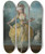 Triptych art skateboard deck of Jeanfrdric Schall A Young Lady In A Garden Holding A Garland Of Flowers by Jean-Frdric Schall (1752-1825)