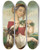 Triptych art skateboard deck of Juan Cordero Portrait Of A Woman With A Goat by Juan Cordero (1824-1884)