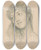 Triptych art skateboard deck of Lawrence Almatadema Study For The Offering To Bacchus by Lawrence Alma-Tadema (1836-1912)