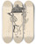 Triptych art skateboard deck of Mikul Galanda Woman And Flower_1 by Mikulas Galanda (1895-1938)