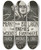 Triptych art skateboard deck of Rachael Romero Meany And Big Labor The Enemies Of Workers Everywhere Trade Unionists Unite Against Reactionaries And Despots by Rachael Romero (1953)