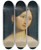 Triptych art skateboard deck of Carl Rahl Anna Ramelmayr Rammelmayer by Carl Rahl (1812-1865)