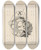 Triptych art skateboard deck of Rudyard Kipling The Jaguar The Hedgehog The Tortoise And The Armadillo All In A Heap by Rudyard Kipling (1865-1936)