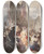 Triptych art skateboard deck of Nicaise De Keyser Historical Scene 2 by Nicaise De Keyser (1813-1887)