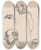 Triptych art skateboard deck of Jules Schmalzigaug Standing Man And Two Heads by Jules Schmalzigaug (1882-1917)