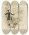 Triptych art skateboard deck of Albert Lynch Study For Illustration For Aline Queen Of Golconda_2 by Albert Lynch (1860-1950)