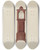 Triptych art skateboard deck of Albert Gold Hall Clock Miniature by Albert Gold