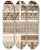 Triptych art skateboard deck of Lilly Walther Ornamendid by Lilly Walther (1866-1946)