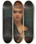 Triptych art skateboard deck of Edmond Hbert Jeune Femme Tenant Un Masque by Edmond Hebert (1824)