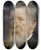 Triptych art skateboard deck of Ernst Wrtenberger Portrait Of Arnold Bcklin by Ernst Wurtenberger (1868-1934)