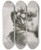 Triptych art skateboard deck of Giovanni Benedetto Castiglione Man In Profile_2 by Giovanni Benedetto Castiglione (1609-1664)