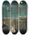 Triptych art skateboard deck of Henri Rousseau Carnival Evening by Henri Rousseau (1844-1910)