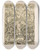 Triptych art skateboard deck of Albert Ilg Allegorien Und Embleme Vol Ii Pl019 by Albert Ilg (1847-1896)