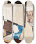 Triptych art skateboard deck of Kurt Schwitters Spitzbergen Merzzeichnung by Kurt Schwitters (1887-1948)