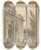 Triptych art skateboard deck of Hubert Robert Visitors Leaving A Prison by Hubert Robert (1733-1808)