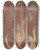 Triptych art skateboard deck of Jacques Fabien Gautier Dagoty Anatomical Muscle Model Of A Male Torso Seen From Behind by Jacques Fabien Gautier d'Agoty (1711-1786)