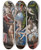 Triptych art skateboard deck of Joachim Wtewael Mars And Venus Surprised By Vulcan_1 by Joachim Wtewael (1566-1638)