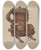 Triptych art skateboard deck of Edward L Loper Sausage Grinder_1 by Edward L Loper (1916-2011)