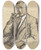 Triptych art skateboard deck of Samuel Johnson Woolf Vannevar Bush by Samuel Johnson Woolf (1880-1948)