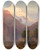 Triptych art skateboard deck of Anton Hansch Der Groglockner by Anton Hansch (1813-1876)