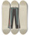 Triptych art skateboard deck of Syrena Swanson Mans Trousers by Syrena Swanson