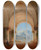 Triptych art skateboard deck of August Von Bayer Ausblick Aus Einem Kreuzgang by August Von Bayer (1803-1875)