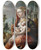 Triptych art skateboard deck of Maarten Van Heemskerck Virgin With Child In Front Of A Landscape by Maarten Van Heemskerck (1498-1574)
