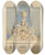 Triptych art skateboard deck of Joseph Francis Nollekens Design For The Three Captains Memorial by Joseph Francis Nollekens (1702-1748)