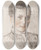 Triptych art skateboard deck of Magnus Enckell Portrait Of Sophie Aminoff by Magnus Enckell (1870-1925)