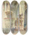 Triptych art skateboard deck of Richard Moser Inneres Des Stephansdoms Mit Pilgramkanzel by Richard Moser (1874-1924)