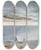 Triptych art skateboard deck of Charles Hamilton Smith Thunderstorm At Point Ogle Near The Mouth Of The Thlewechodyeth And Western View Near Mount Barrow During A Fog by Charles Hamilton Smith (1776-1859)