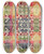 Triptych art skateboard deck of Edith Magnette Double Faced Blanket by Edith Magnette (20-)