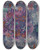 Triptych art skateboard deck of Harry Clarke A Butterfly Textile Design For Sefton Fabrics Belfast by Harry Clarke (1889-1931)