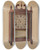 Triptych art skateboard deck of Herman O Stroh Eli Terry Clock by Herman O Stroh