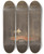 Triptych art skateboard deck of Vilhelm Hammershi Figure Reading At A Table In An Interior At Night by Vilhelm Hammershoi (1864-1916)