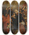 Triptych art skateboard deck of Severin Falkman Procession In Rome by Severin Falkman (1831-1889)
