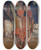 Triptych art skateboard deck of Frits Van Den Berghe Bloemen Over De Stad by Frits van den Berghe (1883-1939)
